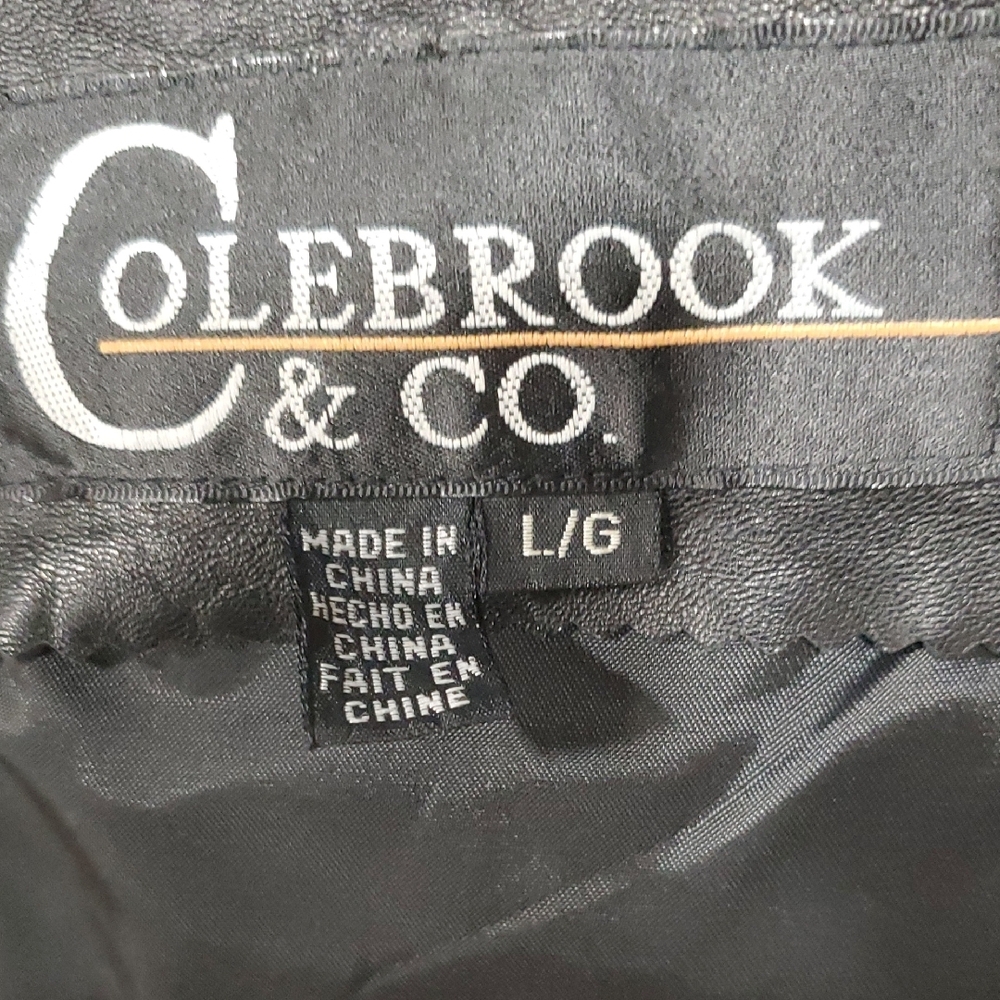 Coldbrook Classic Black Leather Belted Jacket - Picture 10 of 11